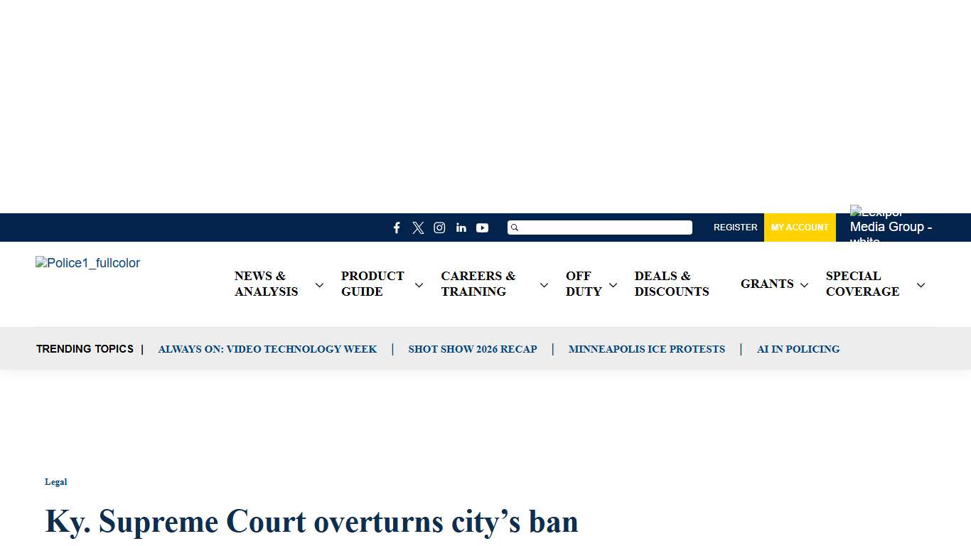 Kentucky Supreme Court overturns city's ban on no-knock warrants